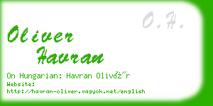 oliver havran business card